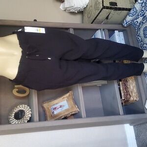 NWT Calvin Klein Pants Black Pull On with elastic waist and drawstring Size M